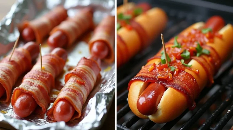 Baken-wrapped hot dogs