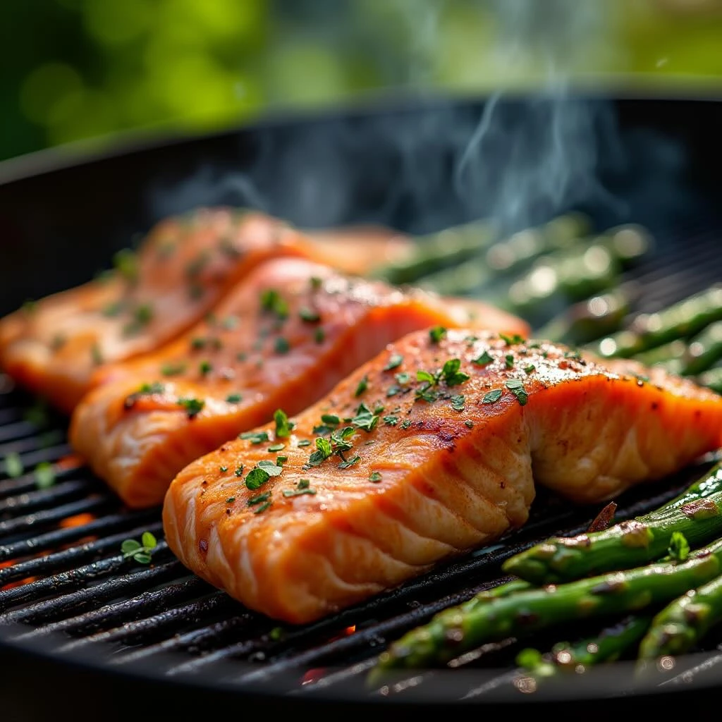 Grilled Salmon with Vegetables