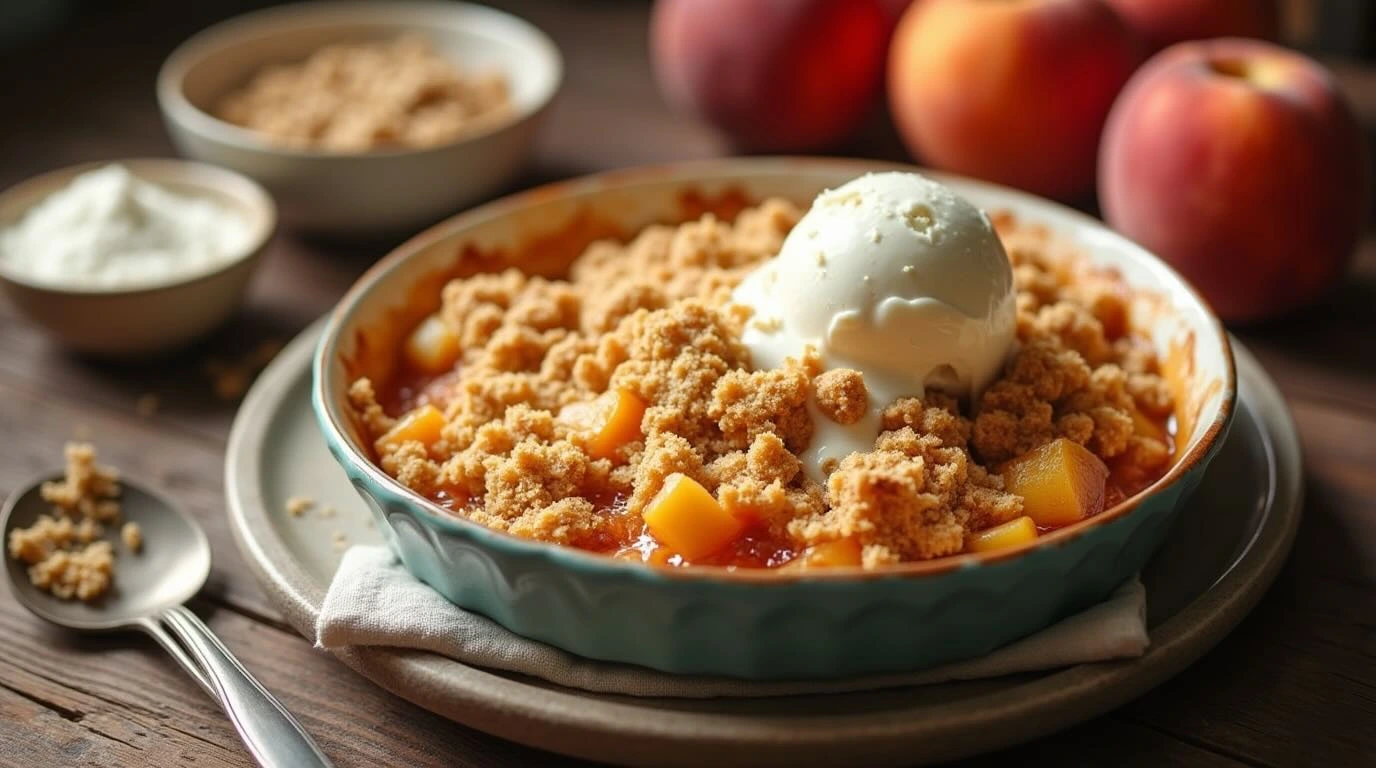 peach crumble recipe