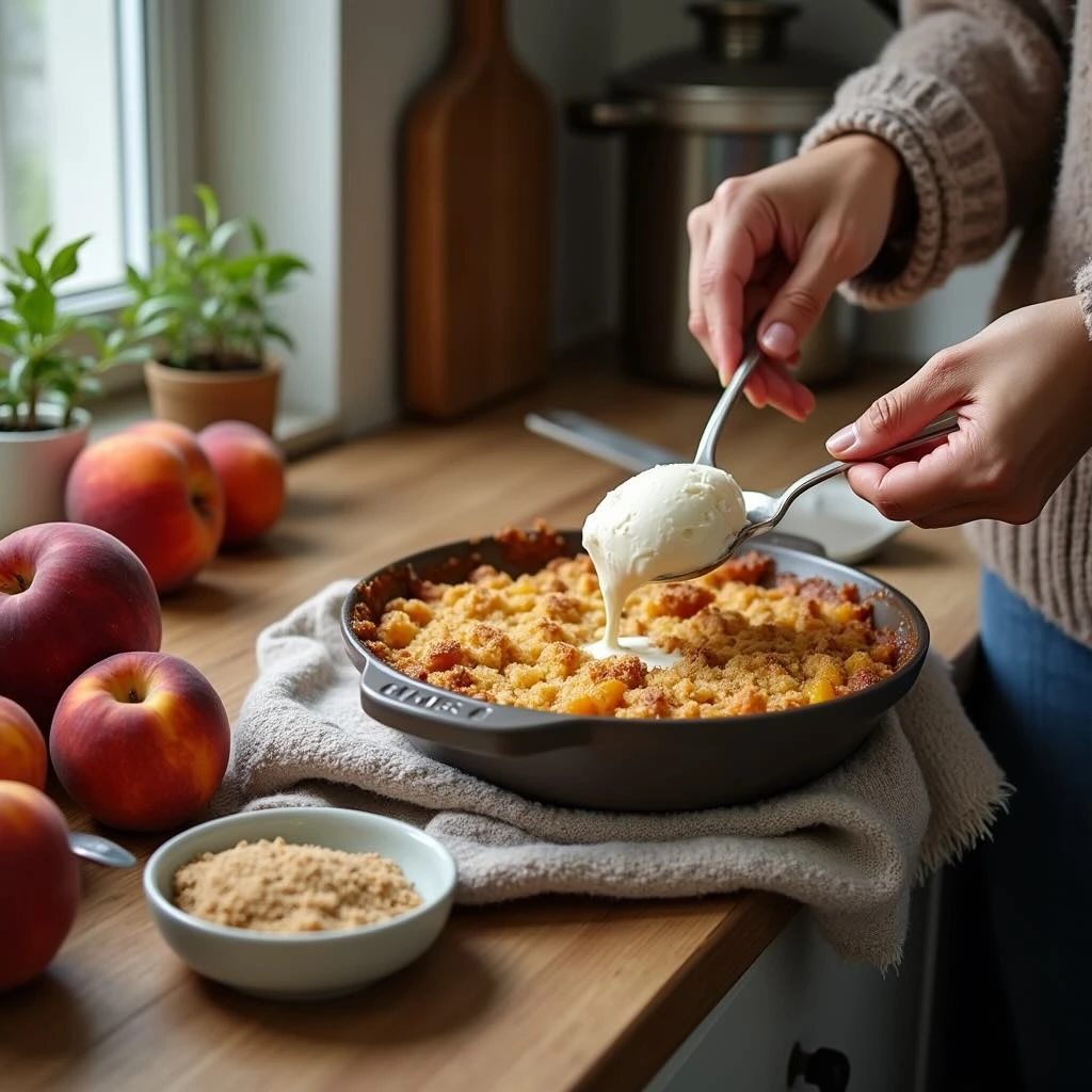 peach crumble recipe