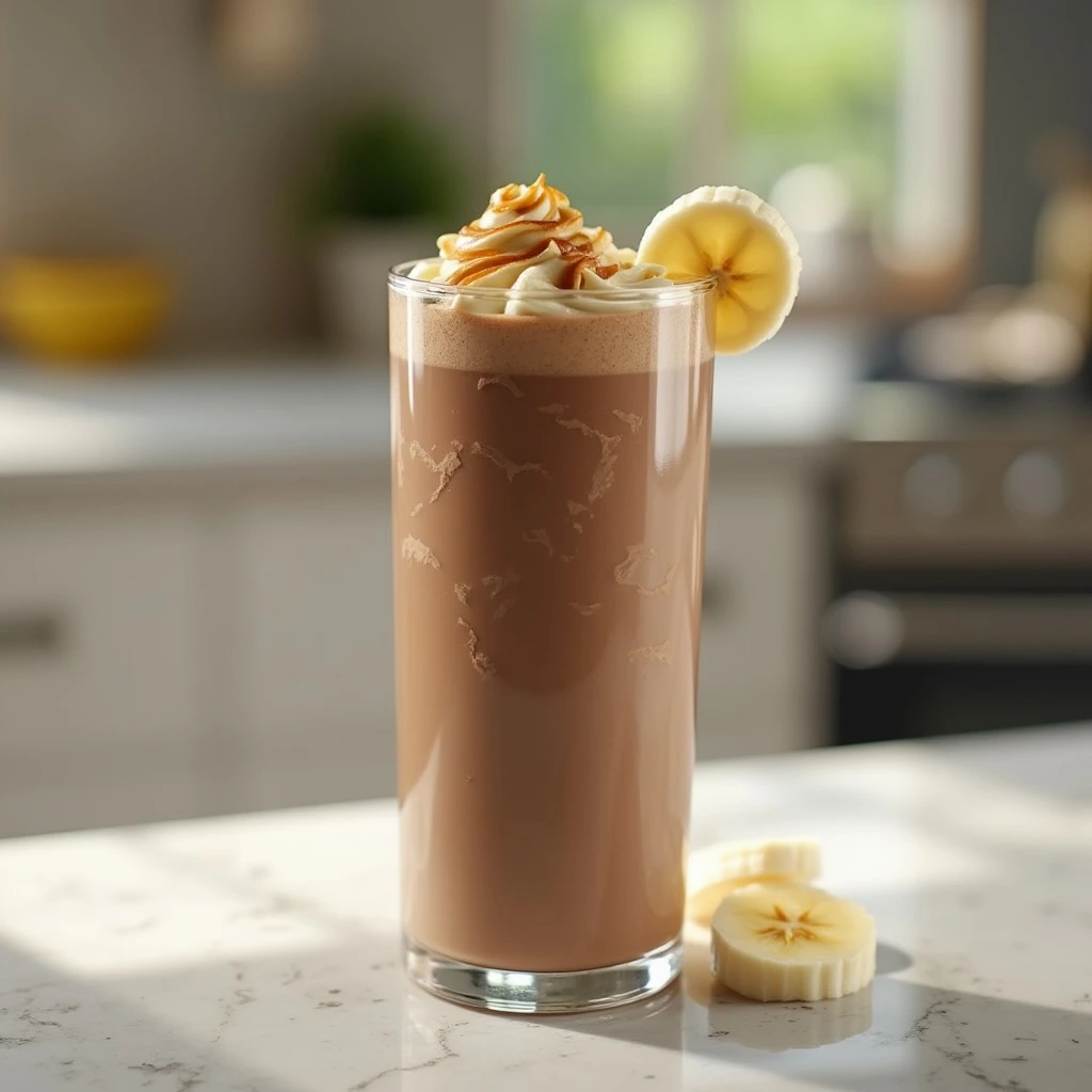 Chocolate Banana Peanut Butter Protein Shake