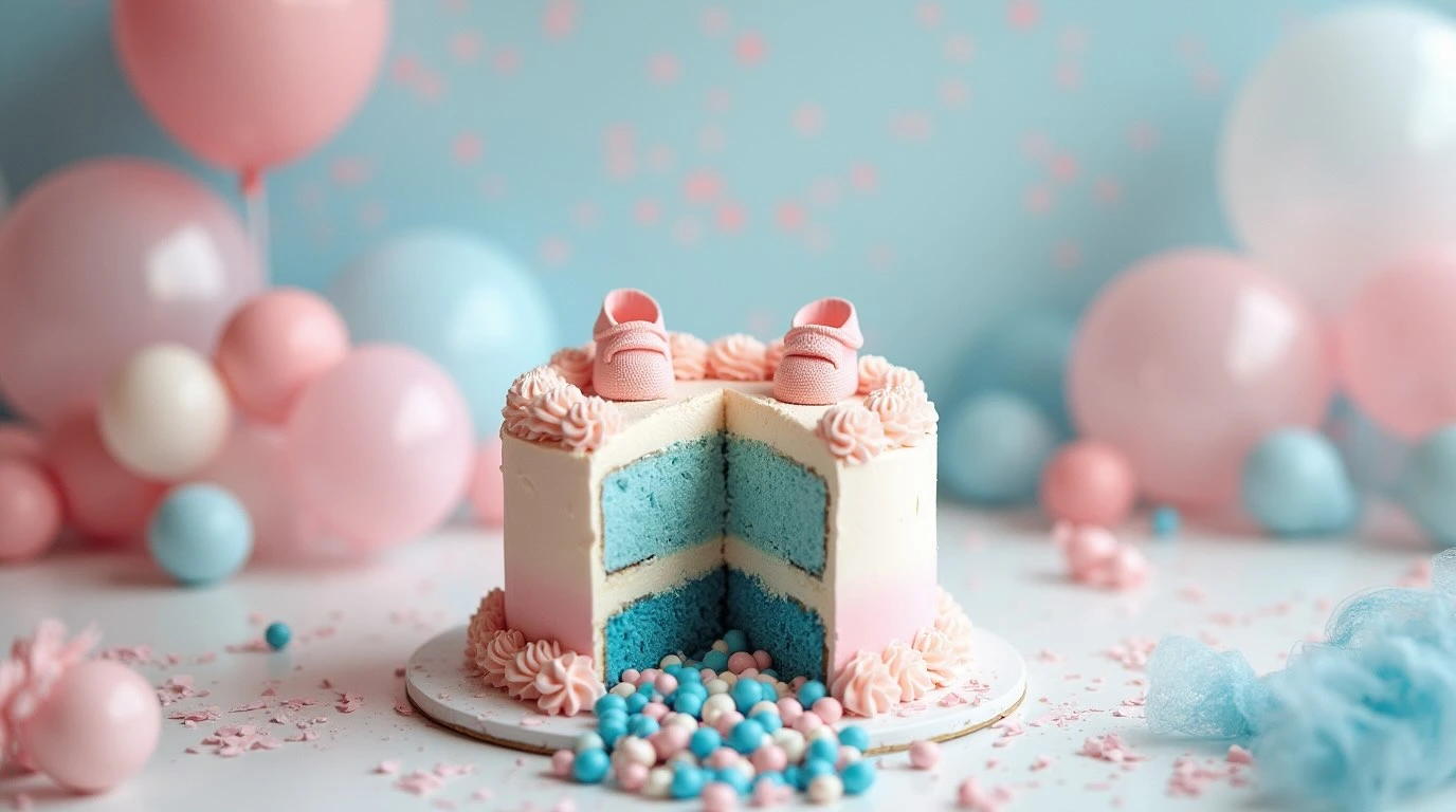 Gender reveal cake